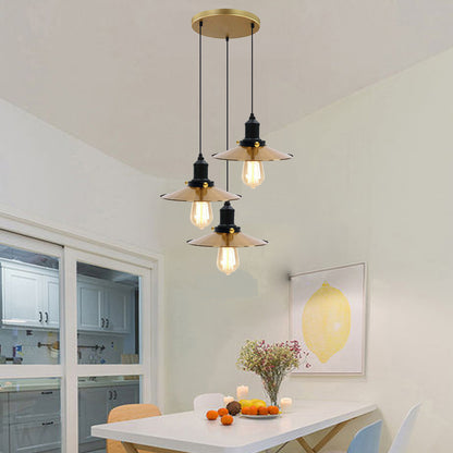 3-Light Black Pendant Cluster – Cages, Domes, Glass or Flat Shades - photo 5
