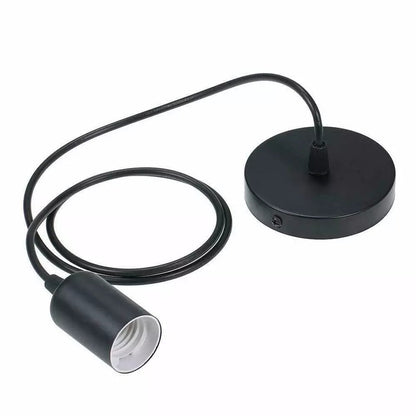 Black Pendant Light Fitting – 95 cm Adjustable Cable, E27 - photo 5