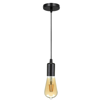 Black Pendant Light Fitting – 95 cm Adjustable Cable, E27 - photo 6
