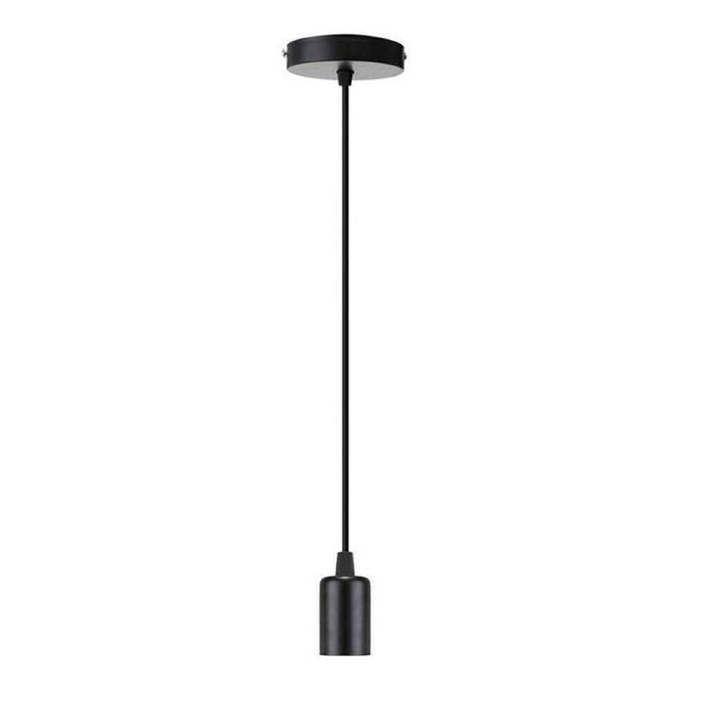Black Pendant Light Fitting – 95 cm Adjustable Cable, E27 - photo 7