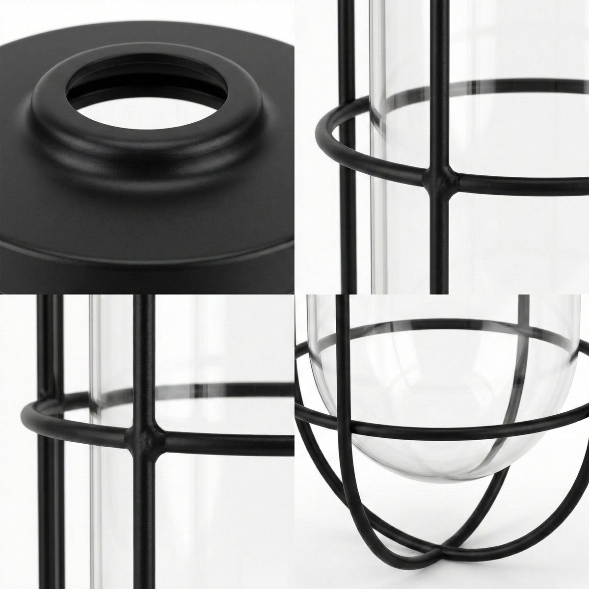 Industrial Cage Ceiling Light with Clear Glass Shade E27 - photo 3