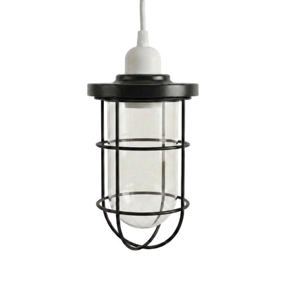 Industrial Cage Ceiling Light with Clear Glass Shade E27 - photo 8