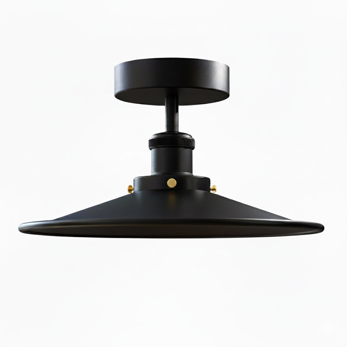 Industrial Semi-Flush Ceiling Light – E27, Dome or Flat Shade - photo 55