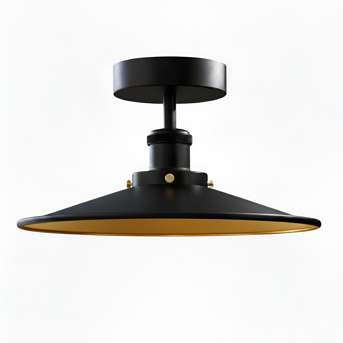 Industrial Semi-Flush Ceiling Light – E27, Dome or Flat Shade - photo 52