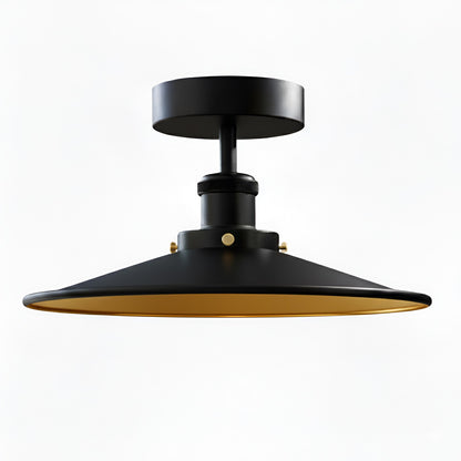Industrial Semi-Flush Ceiling Light – E27, Dome or Flat Shade - photo 52