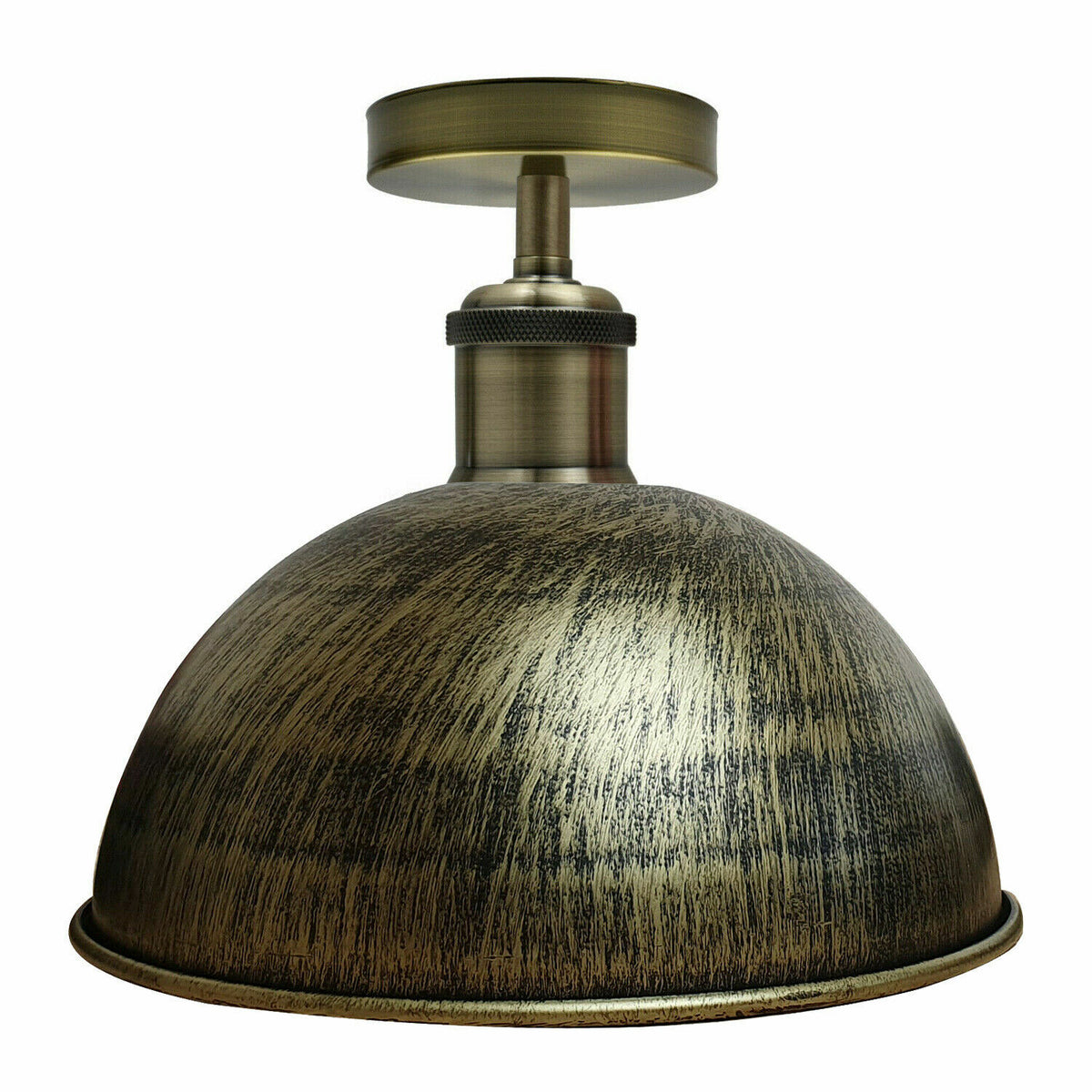 Industrial Semi-Flush Ceiling Light – E27, Dome or Flat Shade - photo 39