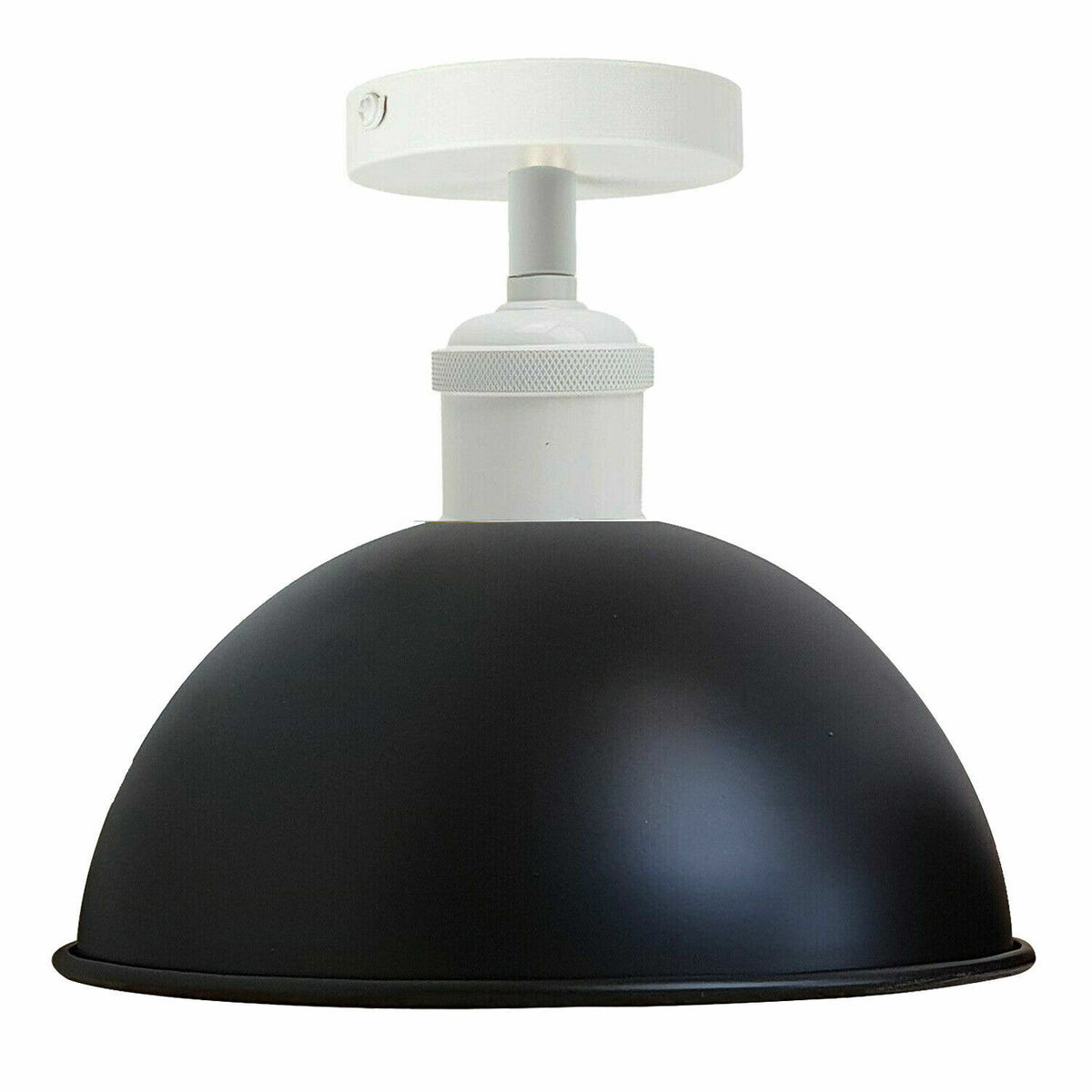 Industrial Semi-Flush Ceiling Light – E27, Dome or Flat Shade - photo 44