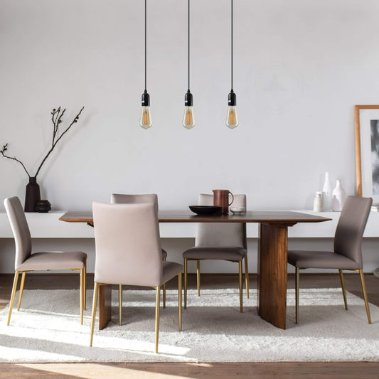 3-Light Cluster Pendant – Bar or Round Plate, 5 Metal Finishes, E27 - photo 2