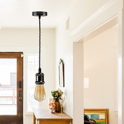 Twisted Cable Pendant Lamp Holder Set – 2 m, E27, 3 Finishes - photo 5