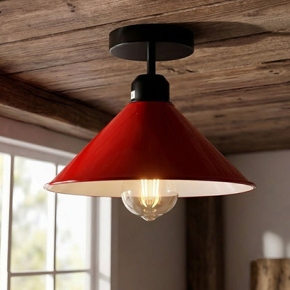 Flush Mount Ceiling Light – Black Fitting, 50+ Shades & Cages, E27 - photo 3