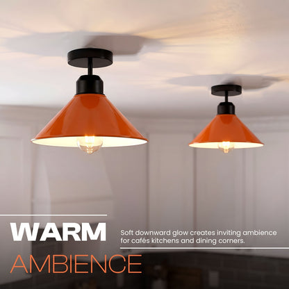 Flush Mount Ceiling Light – Black Fitting, 50+ Shades & Cages, E27 - photo 6