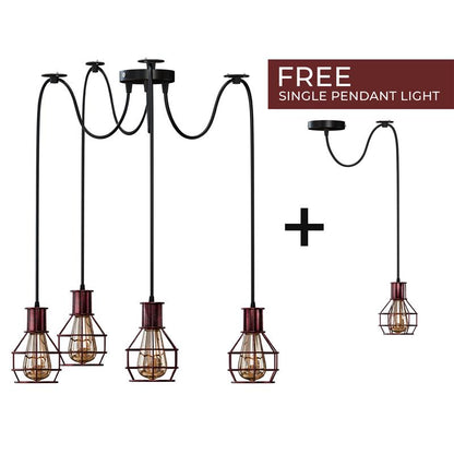 Cage Spider Pendant – 3-Way, or 2-Way + Single Pendant, E27 - photo 12