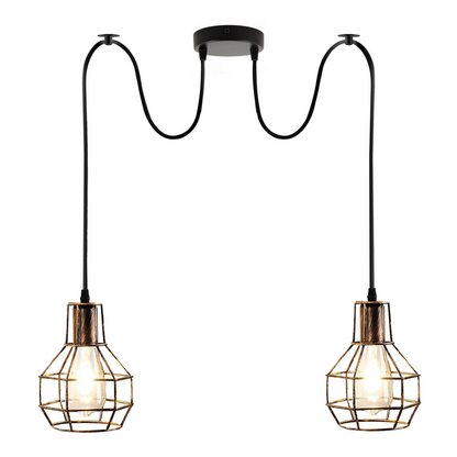 Cage Spider Pendant – 3-Way, or 2-Way + Single Pendant, E27