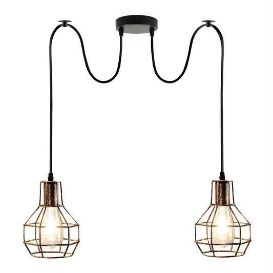 Cage Spider Pendant – 3-Way, or 2-Way + Single Pendant, E27
