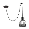 Bird Cage Swag Pendant – Black, 2 m Cable, Hook or Pulley - Black, Bird Cage, Swag Hook, Without Bulb