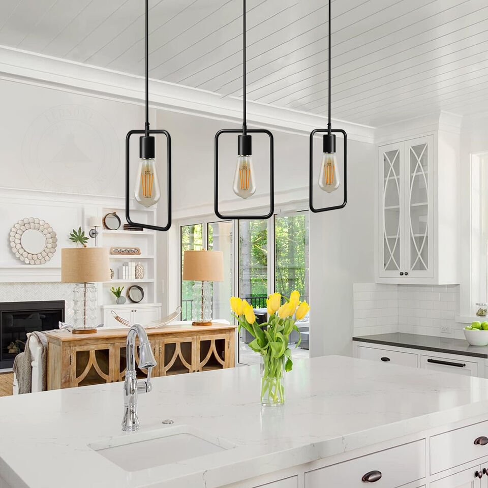 Black Industrial Pendant Light – Choice of Cage or Metal Shade, E27 - photo 2