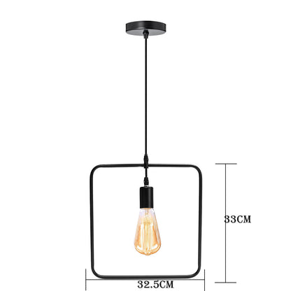 Black Industrial Pendant Light – Choice of Cage or Metal Shade, E27 - photo 3
