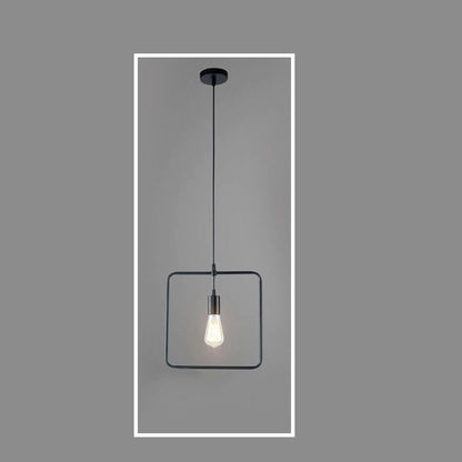 Black Industrial Pendant Light – Choice of Cage or Metal Shade, E27 - photo 4