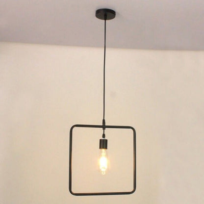 Black Industrial Pendant Light – Choice of Cage or Metal Shade, E27 - photo 6