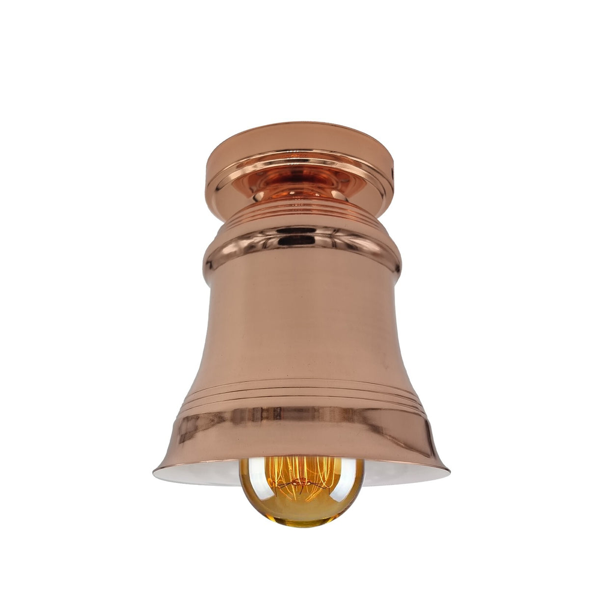 Black Industrial Pendant Light – Choice of Cage or Metal Shade, E27 - Black, Bell 14 cm Rose Gold 108 mm Rose, Without Bulb