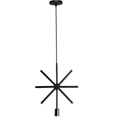 Black Industrial Pendant Light – Choice of Cage or Metal Shade, E27 - Black, Star Cage Black, Without Bulb