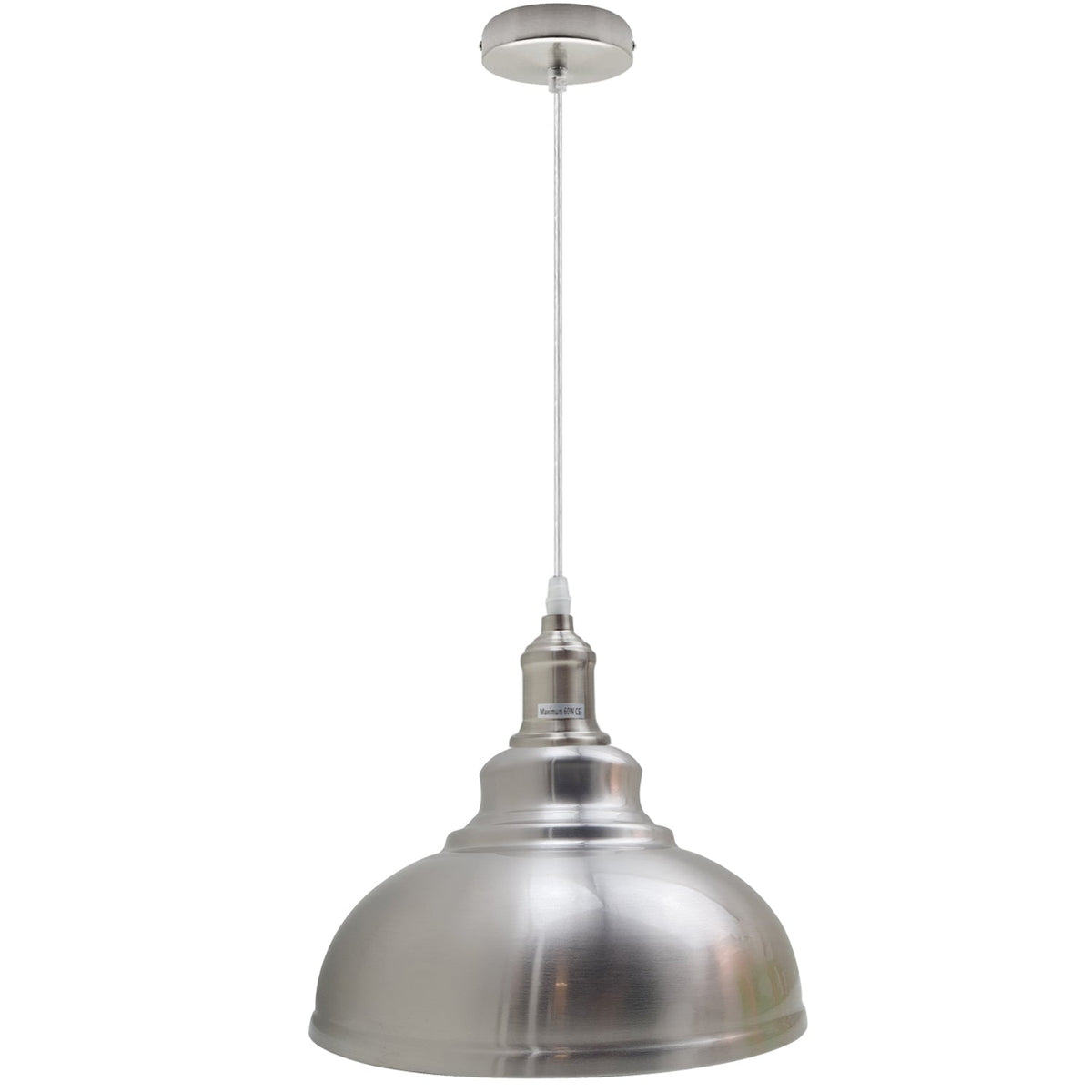 Chrome or Satin Nickel Pendant Light – Choice of Shade, E27 - photo 16