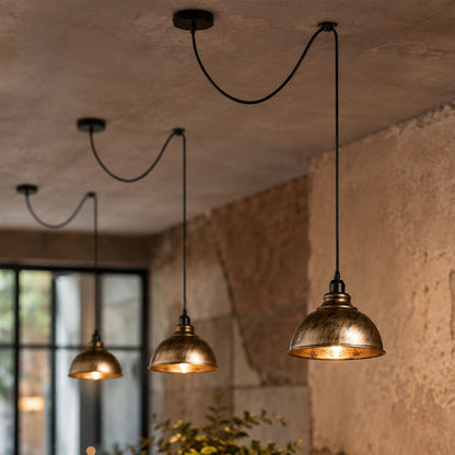 Curvy Dome Swag Pendant Light – 21 cm, 195 cm Cable, 5 Colours - photo 6