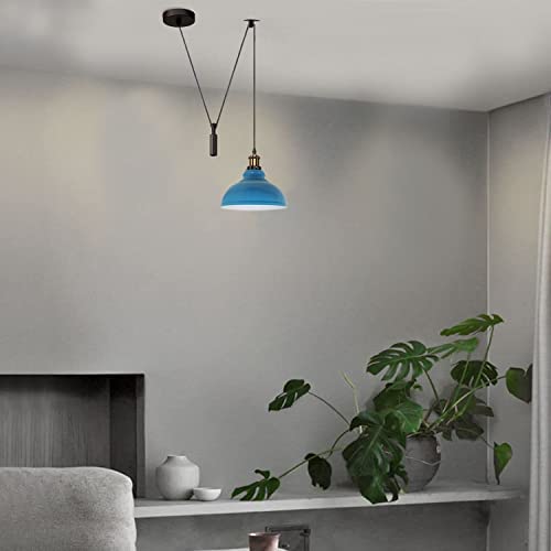 Curvy Pendant Light – Rise & Fall Pulley, Swag or Fixed, 17 Colours - photo 4