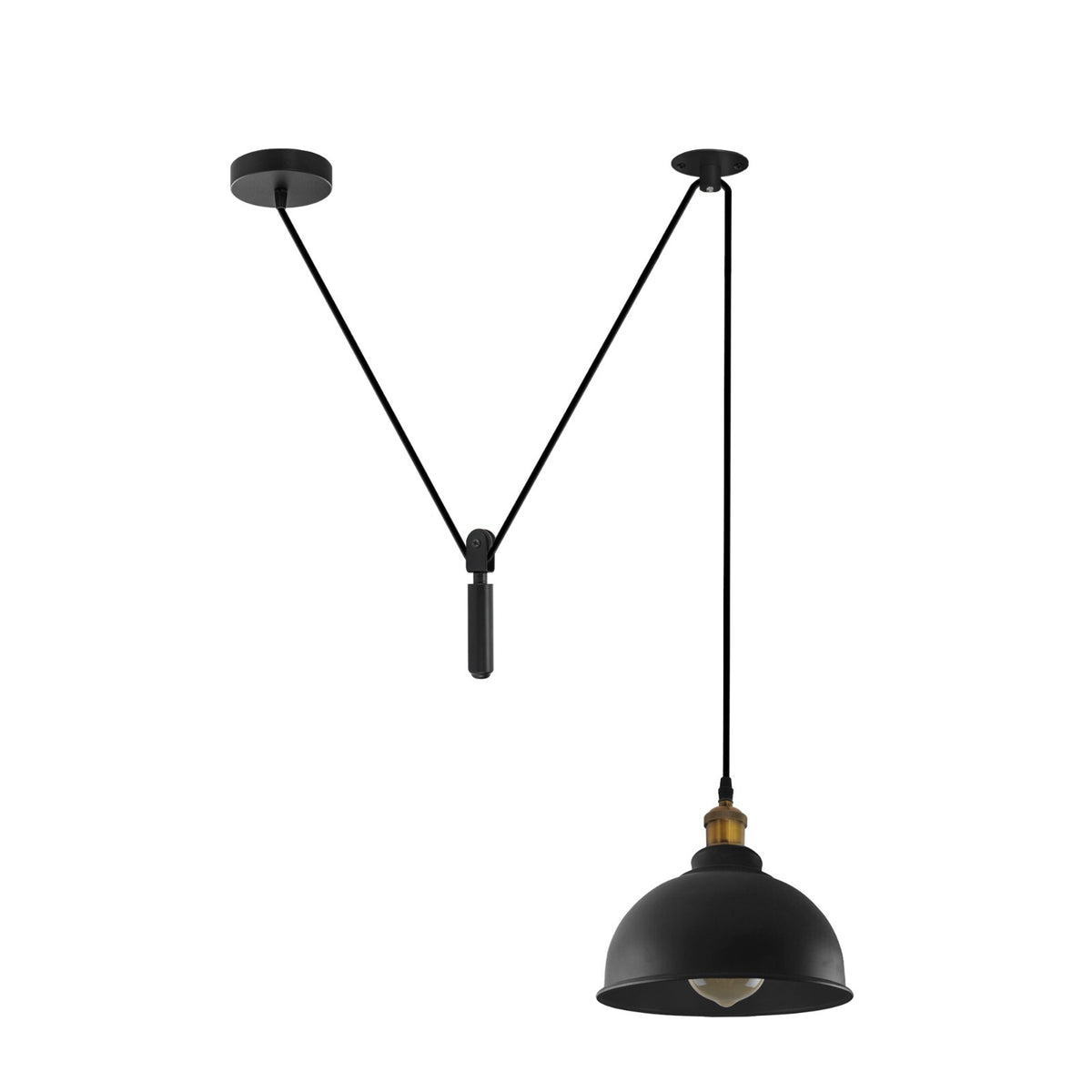 Curvy Pendant Light – Rise & Fall Pulley, Swag or Fixed, 17 Colours - photo 21