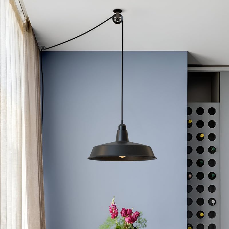 Industrial Pulley Wheel for Pendant Lights – Black, 43 or 50 mm - photo 4