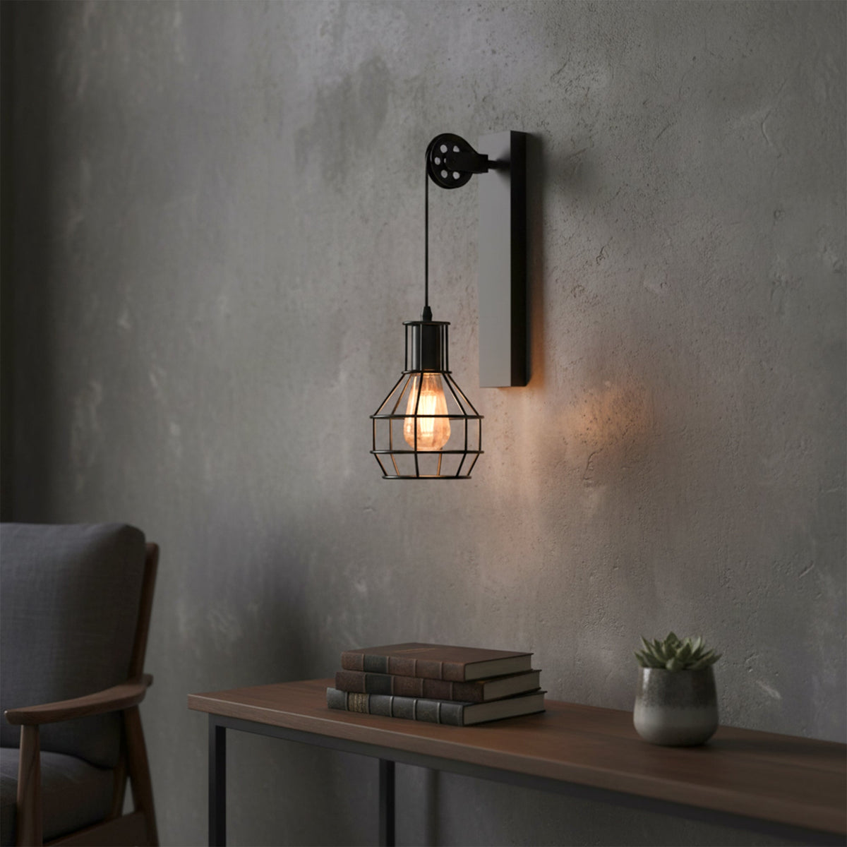 Industrial Pulley Wheel for Pendant Lights – Black, 43 or 50 mm - photo 5