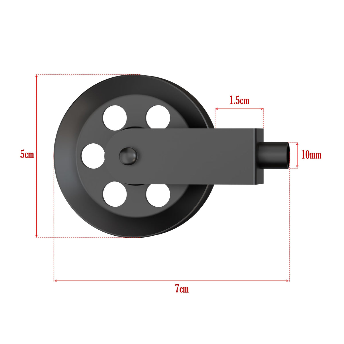 Industrial Pulley Wheel for Pendant Lights – Black, 43 or 50 mm - photo 7