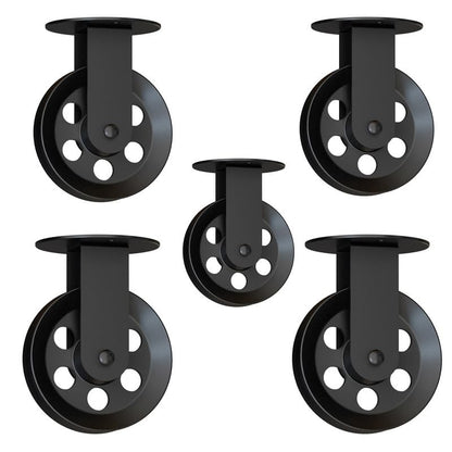 Industrial Pulley Wheel for Pendant Lights – Black, 43 or 50 mm - 43 mm Wheel, Black, Pack of 5