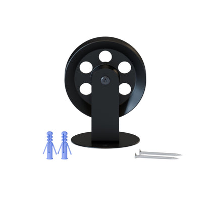 Industrial Pulley Wheel for Pendant Lights – Black, 43 or 50 mm - 43 mm Wheel, Black, Single