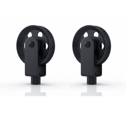Industrial Pulley Wheel for Pendant Lights – Black, 43 or 50 mm - 50 mm Wheel, Black, Pack of 2