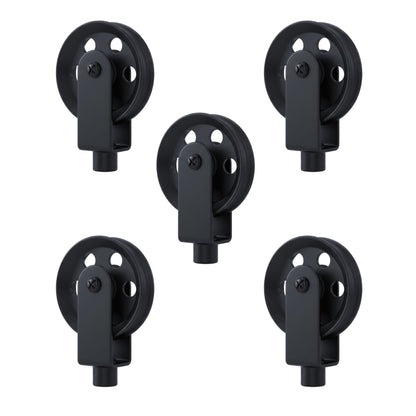 Industrial Pulley Wheel for Pendant Lights – Black, 43 or 50 mm - 50 mm Wheel, Black, Pack of 5