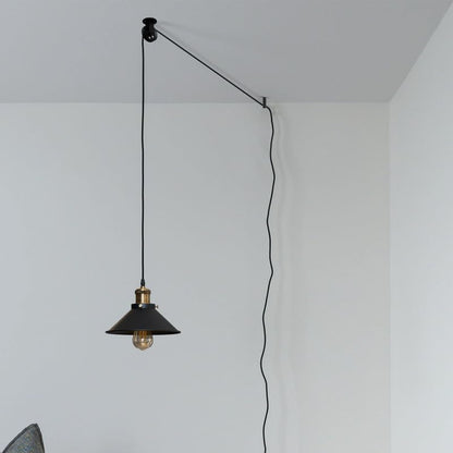 Industrial Pulley Wheel for Pendant Lights – Black, 43 or 50 mm