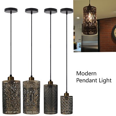Industrial Cage Pendant Light – E27, 25+ Cage Styles & Colours - photo 29