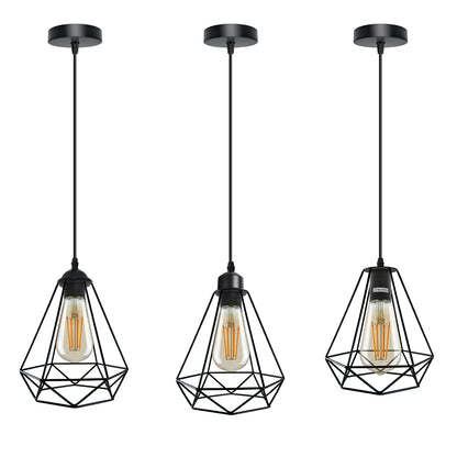 Industrial Cage Pendant Light – E27, 25+ Cage Styles & Colours - photo 3