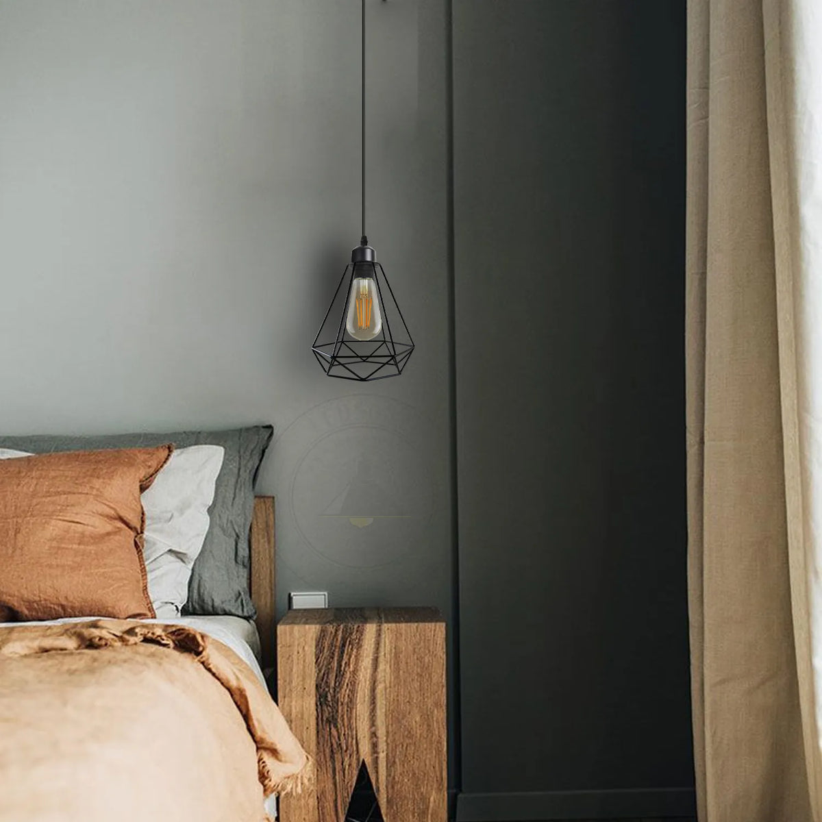 Industrial Cage Pendant Light – E27, 25+ Cage Styles & Colours - photo 6