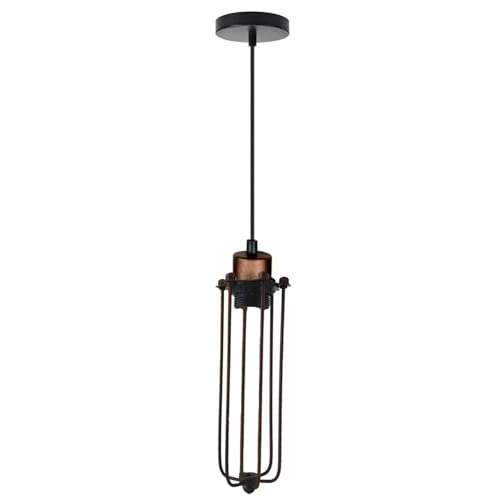 Industrial Cage Pendant Light – E27, 25+ Cage Styles & Colours - photo 22