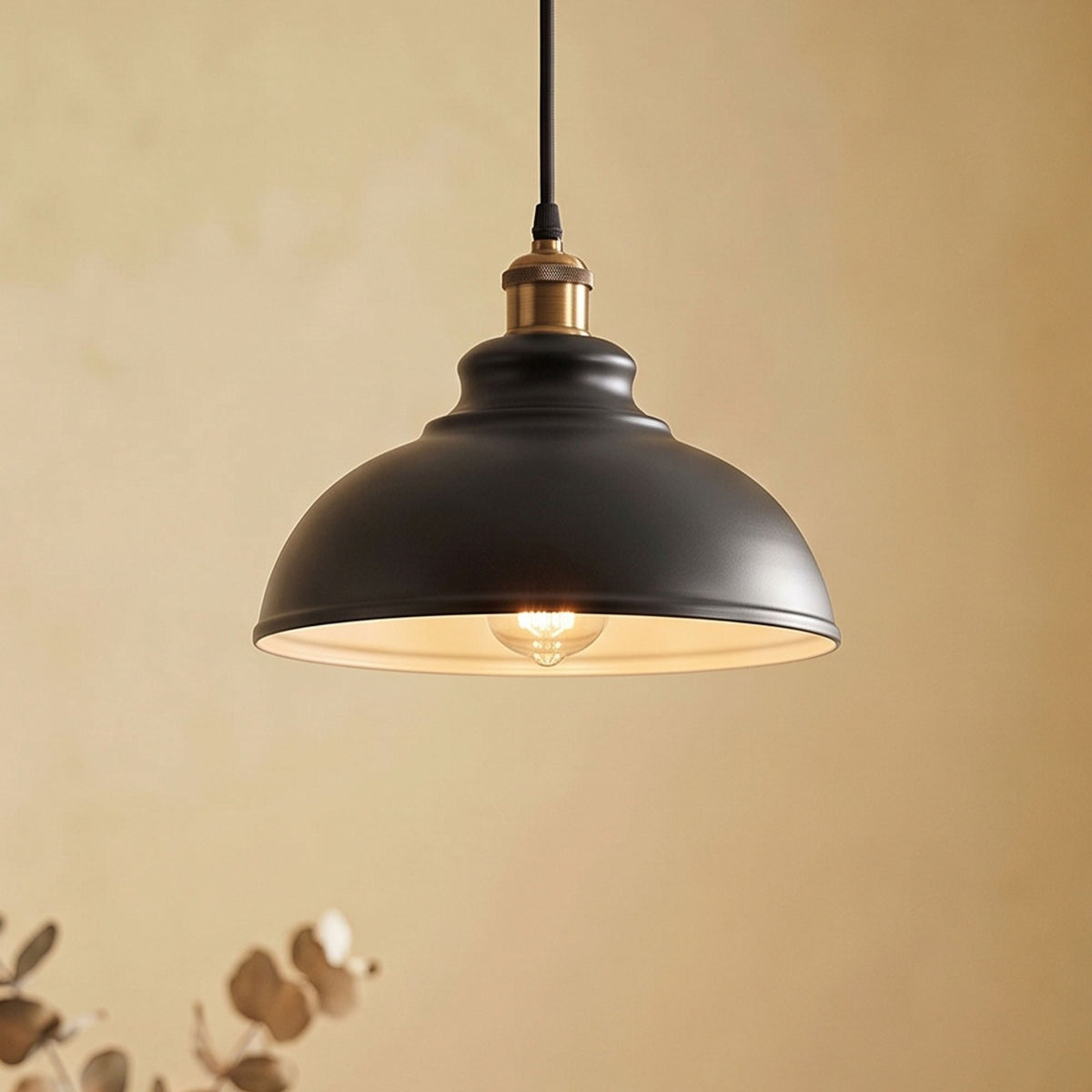 Brass Pendant Light – 25+ Metal Domes, Barn & Flat Shades, E27 - photo 3