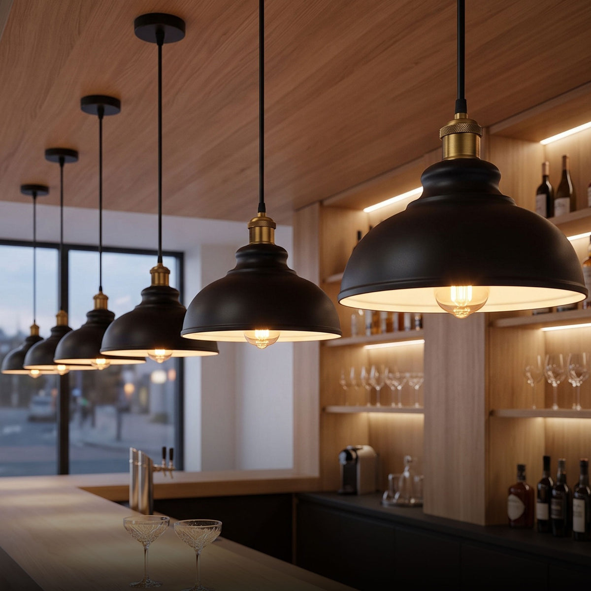 Brass Pendant Light – 25+ Metal Domes, Barn & Flat Shades, E27 - photo 4