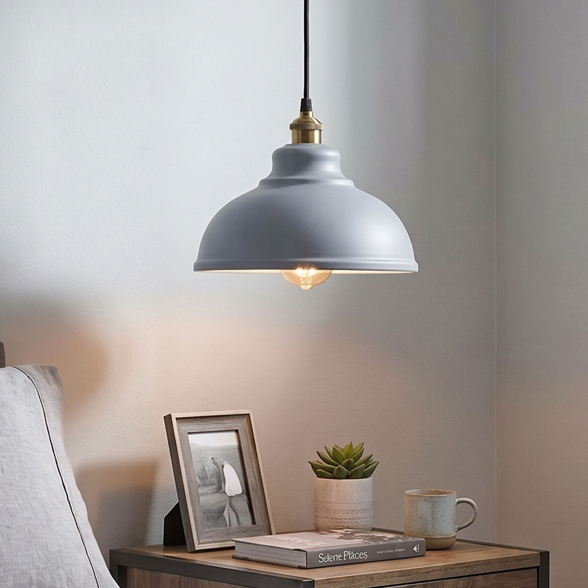 Brass Pendant Light – 25+ Metal Domes, Barn & Flat Shades, E27 - photo 6
