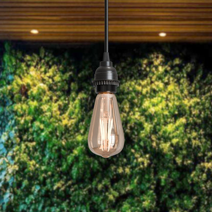 Swag Pendant Light Fitting – 2 m Black Cable, Ceiling Hook, E27 - photo 4