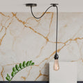 Swag Pendant Light Fitting – 2 m Black Cable, Ceiling Hook, E27