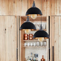 3-Light Cluster Pendant – Dome, Cone or Amber Glass Shades, E27