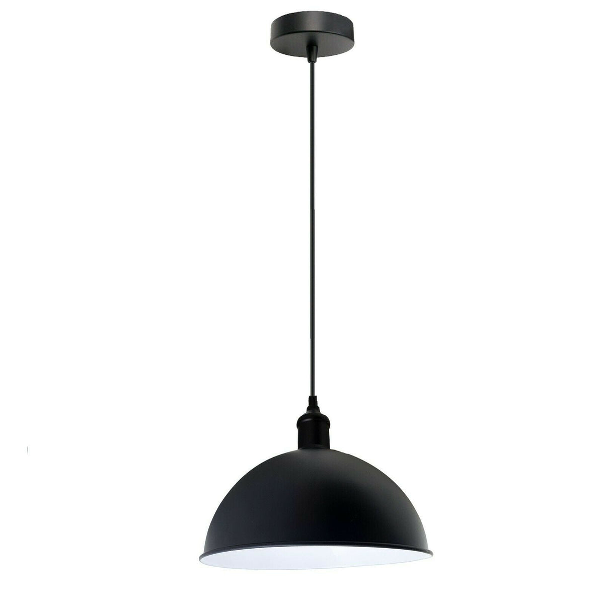 Industrial Pendant Light – Black Holder, Shade or Cage Options, E27 - photo 12