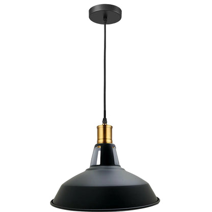 Industrial Pendant Light – Black Holder, Shade or Cage Options, E27 - photo 14