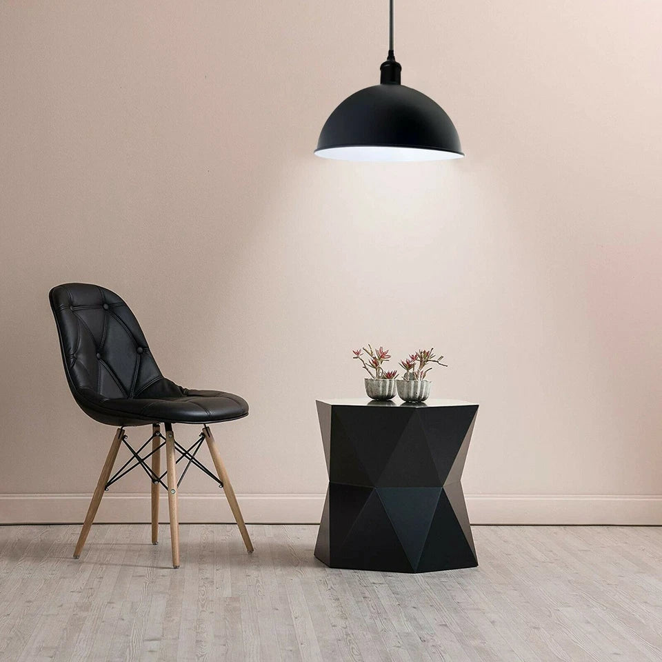 Industrial Pendant Light – Black Holder, Shade or Cage Options, E27 - photo 7